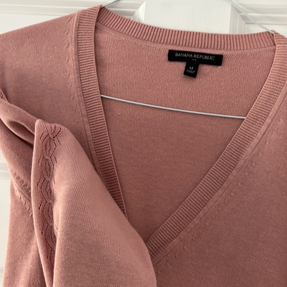Banana Republic Pink Sweater Cardigan